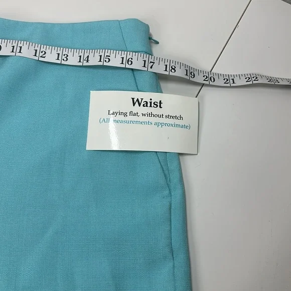 Ann Taylor The Side Zip Shorts Aqua Size 10 - Picture 6 of 9